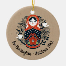 Ornament de Natal Matryoshka