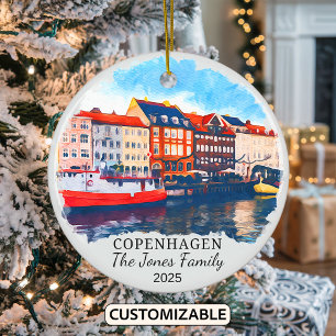 Ornamento De Cerâmica Ornament de Oslo Personalizado, Dinamarca Gift