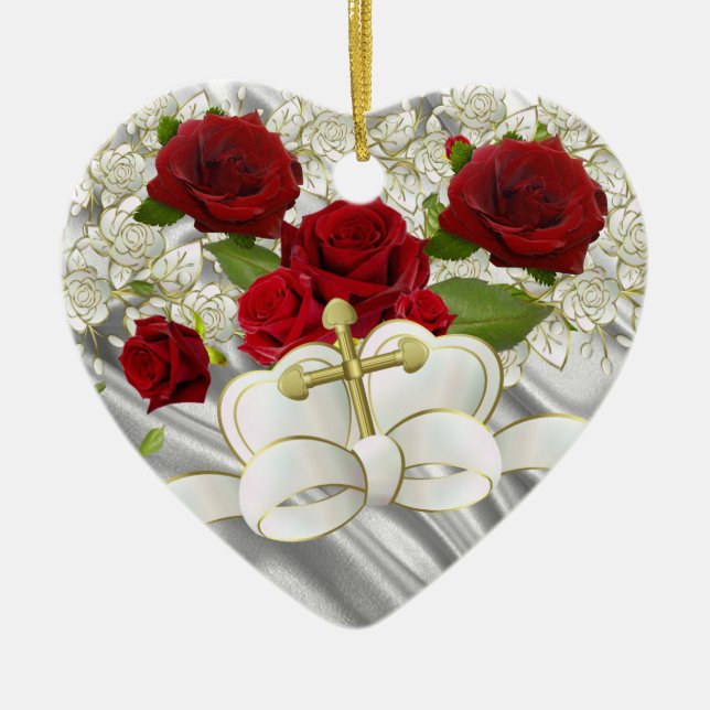 Ornamento De Cerâmica Ornament Deco de Casamento (Frente)
