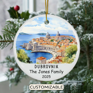 Ornamento De Cerâmica Ornament Dubrovnik Personalizado, Croácia