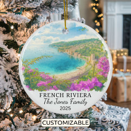 Ornamento De Cerâmica Ornament francês da riviera personalizado, França