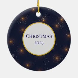 Ornamento De Cerâmica Ornament Frosty Pearl Natal 2025