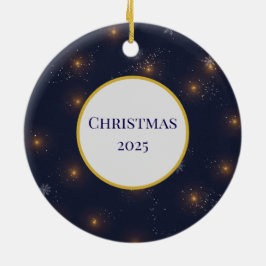 Ornamento De Cerâmica Ornament Frosty Pearl Natal 2025