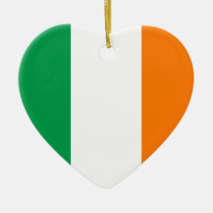 Ornamento De Cerâmica Ornament Heart Flag da Irlanda