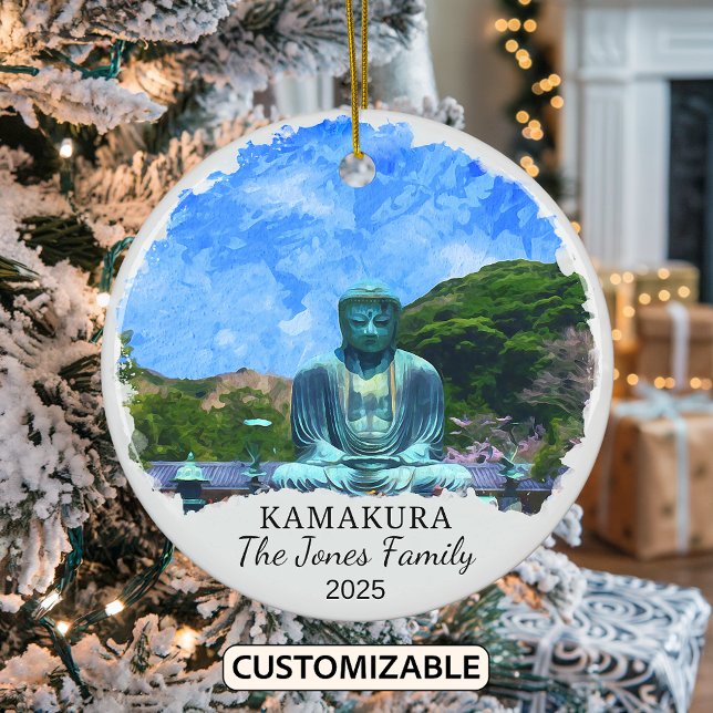 Ornamento De Cerâmica Ornament Kamakura Personalizado, Japão (Criador carregado)