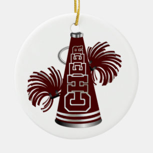 Ornamento De Cerâmica Ornament Megaphone Cheer