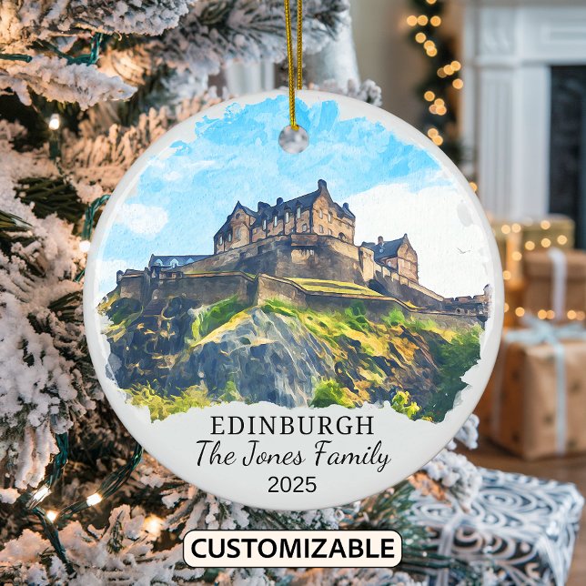 Ornamento De Cerâmica Ornament Personalizado de Edimburgo, Scotland Gift (Criador carregado)