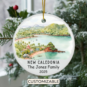 Ornamento De Cerâmica Ornament Personalizado de Nova Caledónia,