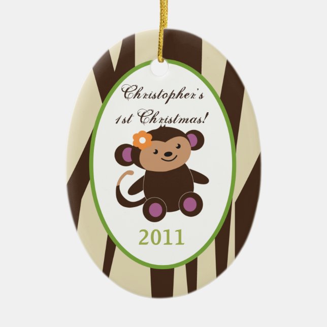 Ornamento De Cerâmica Ornament Personalizado Jucana Roxo Animais (Frente)