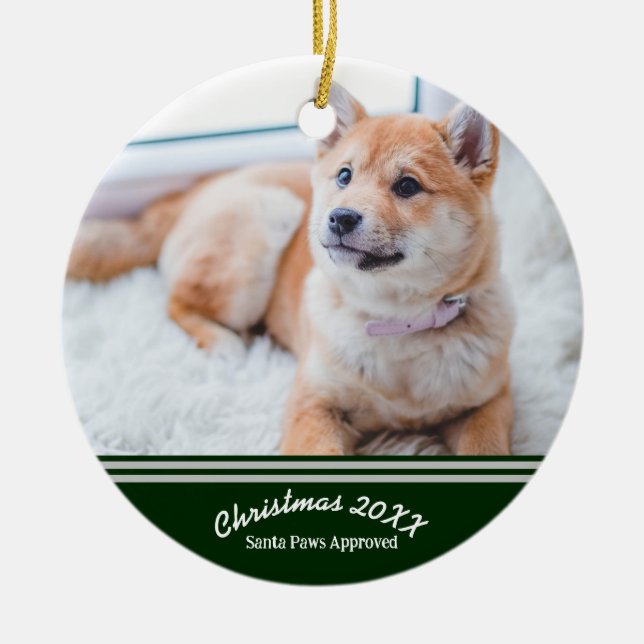 Ornamento De Cerâmica Ornament Pet Personalizado - Manutenção de Fotogra (Frente)