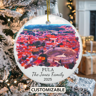 Ornamento De Cerâmica Ornament Pula Personalizado, Croácia