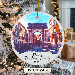 Ornamento De Cerâmica Ornament Pula Personalizado, Croácia