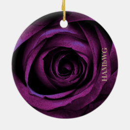 Ornamento De Cerâmica Ornament quadrado HAMbyWG - Rosa violeta