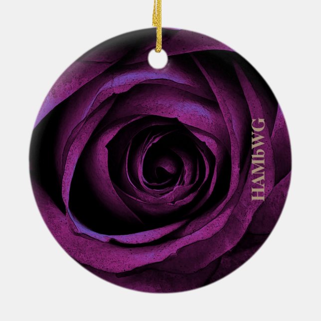 Ornamento De Cerâmica Ornament quadrado HAMbyWG - Rosa violeta (Traseira)