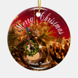 Ornamento De Cerâmica Ornament RD de Nashville Felry Christmas