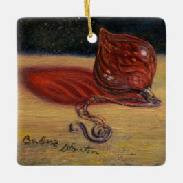 Ornamento De Cerâmica Ornament "Red Glass"