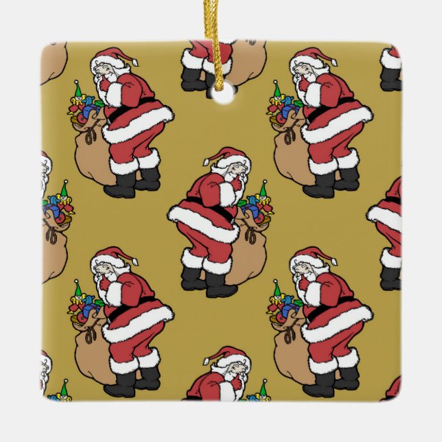 Ornamento De Cerâmica Ornament Santa Claus (Frente)