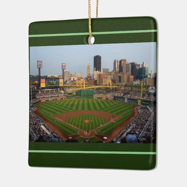 Ornamento De Cerâmica Ornament Square-PNC Park-Pittsburgh=Noite e Dia (Esquerda)
