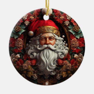 Ornamento De Cerâmica Ornament Vintage Santa Claus