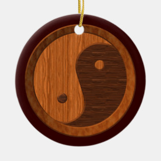Ornamento De Cerâmica Ornament Wooden Yin Yang