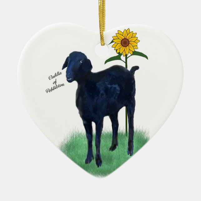 Ornamento De Cerâmica Ornamento: Cabras pintadas diferentes da parte (Frente)