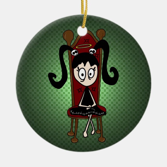 Ornamento De Cerâmica "Ornamento do anjo pequeno" (Frente)