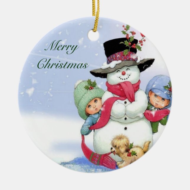 Ornamento De Cerâmica Ornamento:Enfeites de natal (Frente)