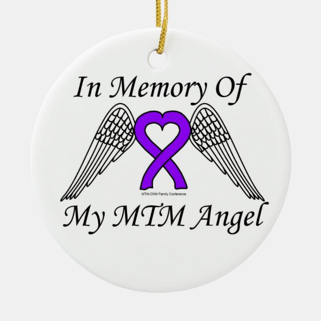 Ornamento De Cerâmica Ornamento-na memória de meu anjo de MTM (Frente)
