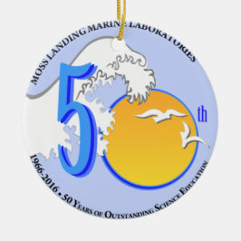 Ornamento De Cerâmica Ornamento: Onda/sol do círculo de MLML 50th