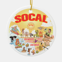 Ornamento De Cerâmica Ornamento Sunny California Cerâmica
