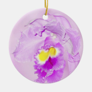 Ornamento De Cerâmica Orquídea do rosa Pastel