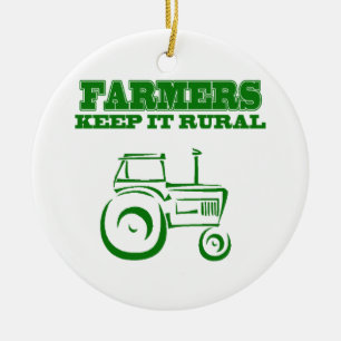 Ornamento De Cerâmica Os Agricultores Mantêm-Na Rural