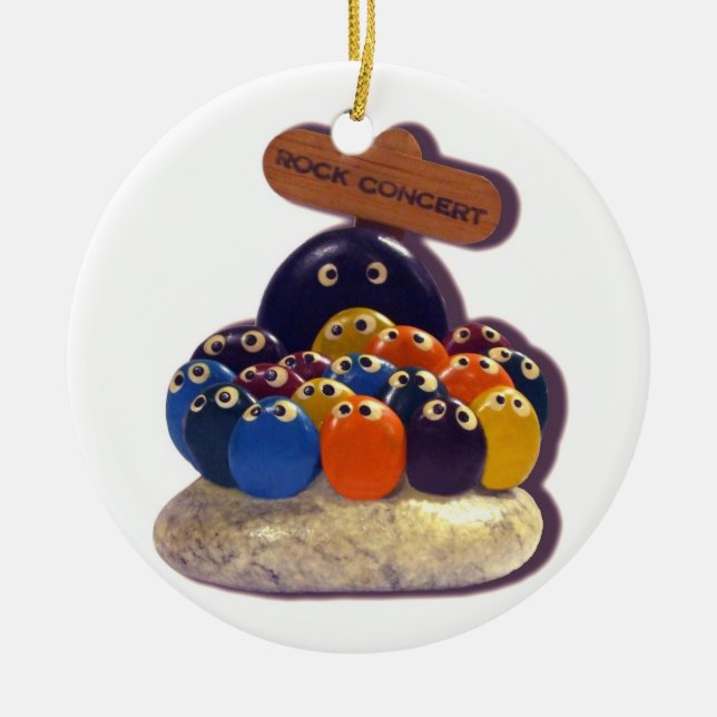 Ornamento De Cerâmica Os anos 70 ENGRAÇADOS do CONCERTO de ROCHA (Frente)