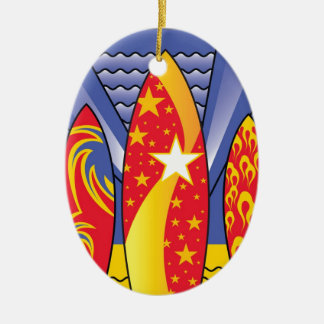 Ornamento De Cerâmica Os conselhos de surf, art deco retro