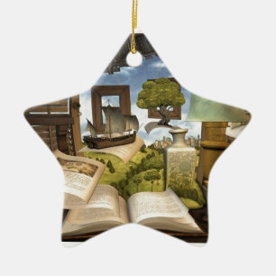Ornamento De Cerâmica Os livros são conhecimento!