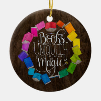 Ornamento De Cerâmica Os livros são mágicos