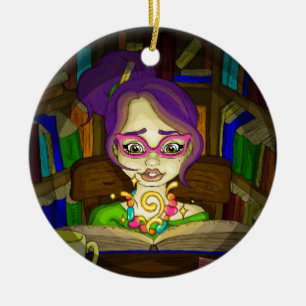 Ornamento De Cerâmica Os livros são mágicos