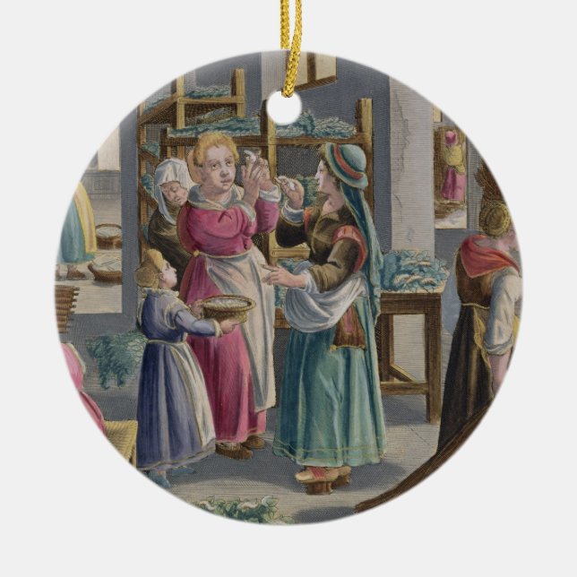 Ornamento De Cerâmica Os ovos chocam devida em sem-fins, eles são b (Frente)