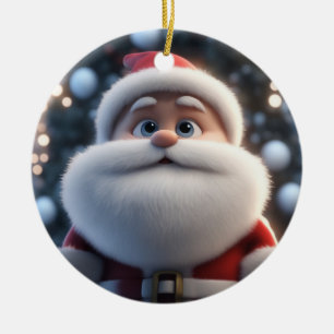 Ornamento De Cerâmica Os Papais noeis Confiantes