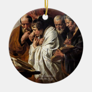 Ornamento De Cerâmica Os Quatro Evangelistas Matthew Mark Luke John