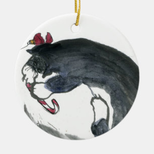 Ornamento De Cerâmica Os sonhos doces com uns doces podem para o gatinho