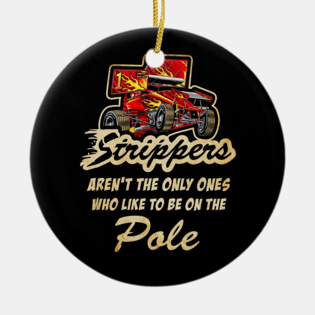 Ornamento De Cerâmica Os Únicos Que Gostam De Estar No Polo (Frente)