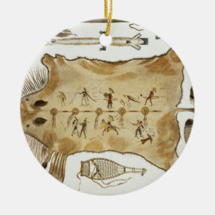 Ornamento De Cerâmica Os utensílios e os braços indianos, chapeiam 21 