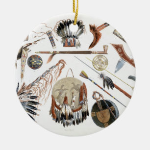 Ornamento De Cerâmica Os utensílios e os braços indianos, chapeiam 48