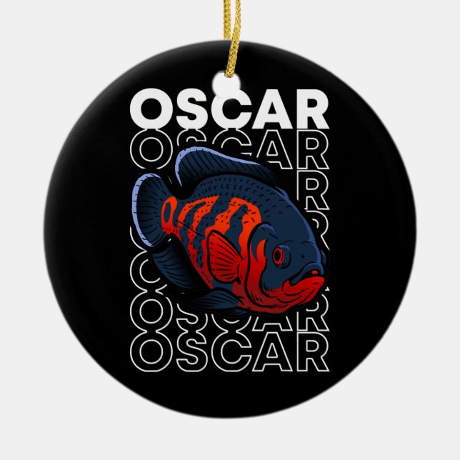 Ornamento De Cerâmica Oscar Fish Style Monster Fish Keeper (Frente)