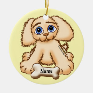 Ornamento De Cerâmica Osso de cachorrinho