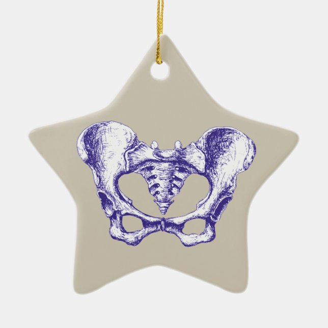 Ornamento De Cerâmica Ossos da pelve humana (Frente)