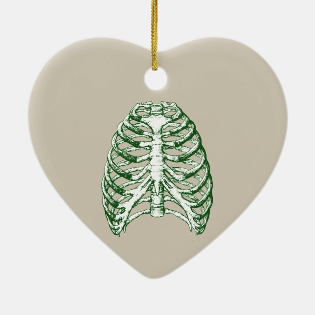 Ornamento De Cerâmica Ossos do tórax humano (Verso)