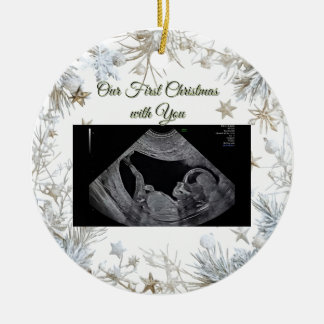 Ornamento De Cerâmica Our Christmas Miracle | Pregnancy Ultrasound