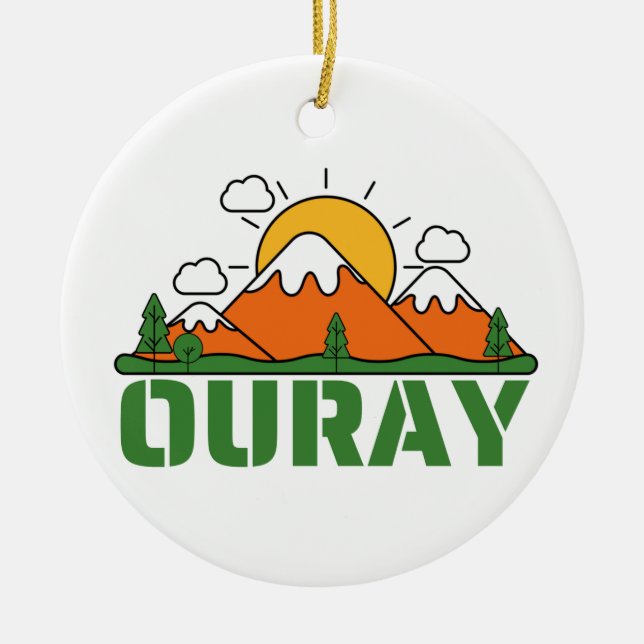 ORNAMENTO DE CERÂMICA OURAY COLORADO (Frente)